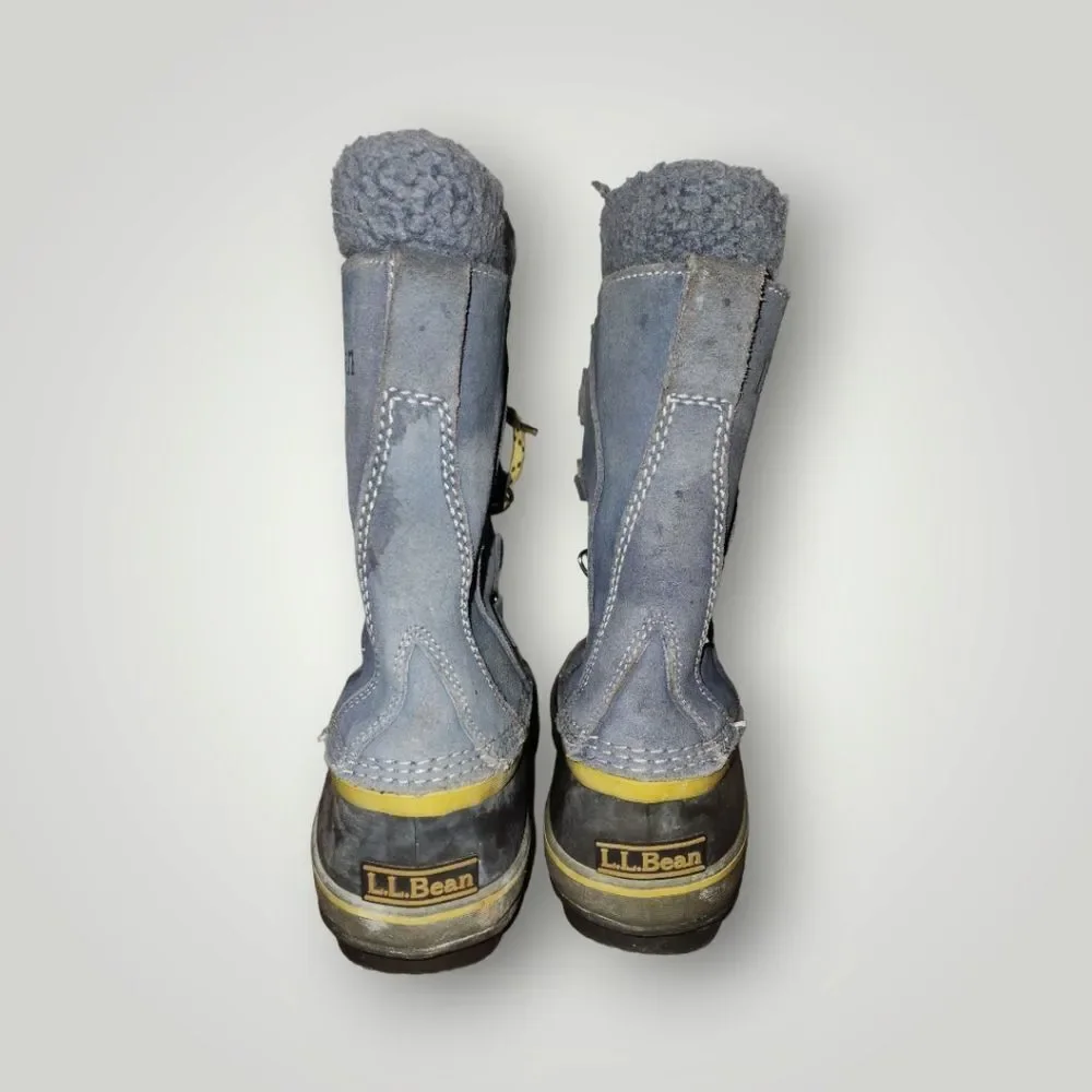 L.L.Bean Kids Winter Snow Boot Suede Rubber Size 6